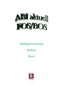 Abitur aktuell FOS/BOS - Landesbibliothek Coburg