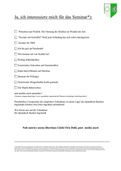 Ja, ich interessiere mich f&uuml;r das Seminar