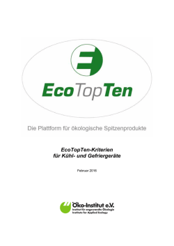 EcoTopTen-Kriterien f&uuml;r K&uuml;hl