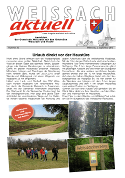 Ausgabe KW 36/2015 - Gemeinde Weissach