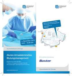 Akutes intraabdominelles Blutungsmanagement