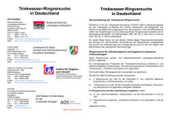 Info-Flyer Trinkwasser-Ringversuche in Deutschland