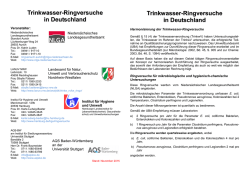 Info-Flyer Trinkwasser-Ringversuche in Deutschland