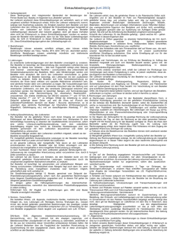 Einkaufsbedingungen zur umseitigen Bestellung
