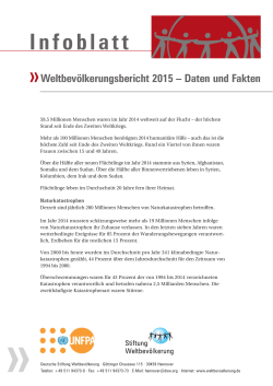 Infoblatt - Stiftung Weltbev&ouml;lkerung