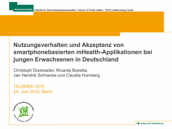 Nutzungsverhalten und Akzeptanz von