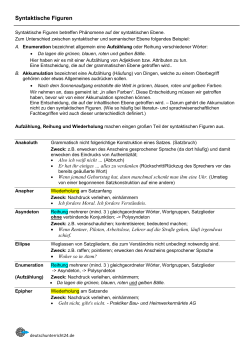 Syntaktische Figuren - deutschunterricht24.de