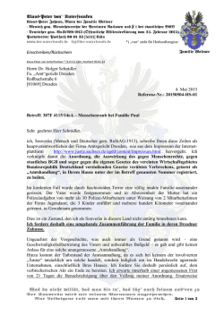 Klaus-Peter von*) Unterfranken Einschreiben/Rückschein Herrn Dr