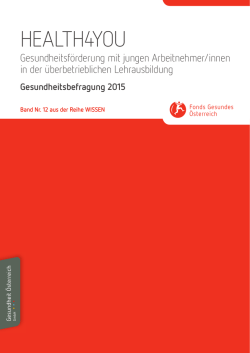 health4you - Fonds Gesundes &Ouml;sterreich