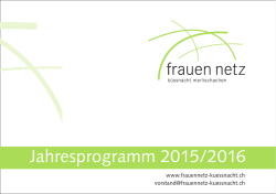 Jahresprogramm 2015/2016