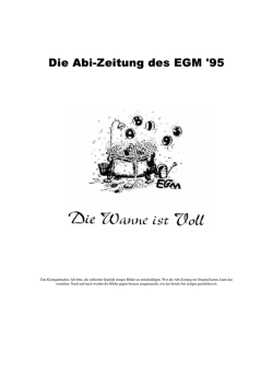 Die Wanne ist voll &ndash; Abi 95