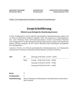 PsyBSc17/18Klin - Institut für Psychologie - Goethe