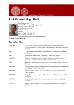 Medizinische Fakultät Heidelberg: Marti Prof. Dr. med Hugo