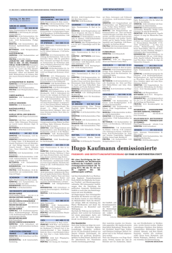 Hugo Kaufmann demissionierte