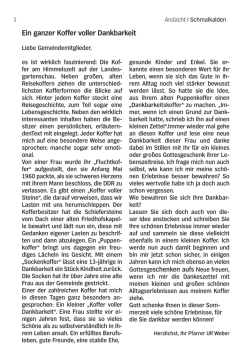 Ein ganzer Koffer voller Dankbarkeit