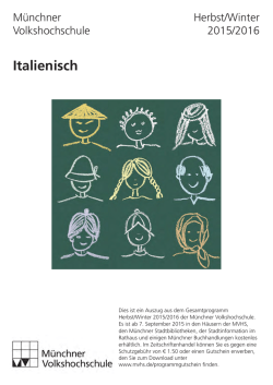 Italienisch - M&uuml;nchner Volkshochschule