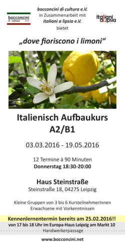 Italienisch Aufbaukurs A2/B1