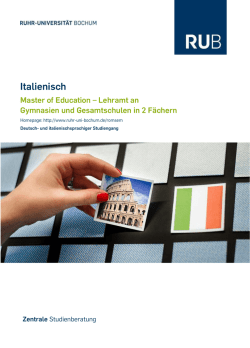 Italienisch - Ruhr-Universit&auml;t Bochum