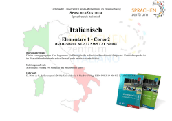 Italienisch - Technische Universität Braunschweig