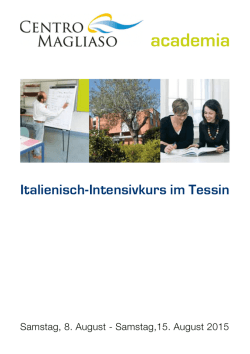 Italienisch-Intensivkurs im Tessin