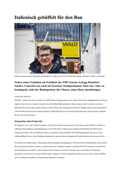 Italienisch geb&uuml;ffelt f&uuml;r den Bau - FDP Gossau