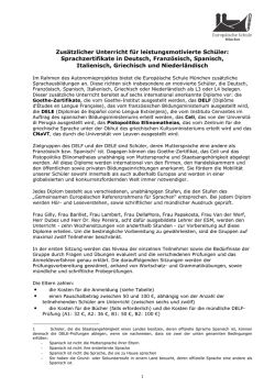 Sprachzertifikate - Europäische Schule München