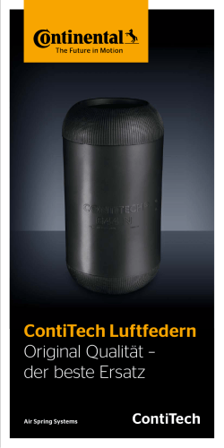 ContiTech Luftfedern Original Qualität – der beste Ersatz