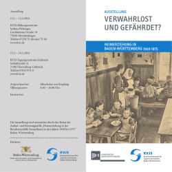 Infoflyer Ausstellung Heimerziehung