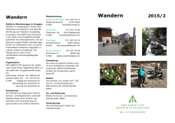 Wandern - Pro Senectute St. Gallen