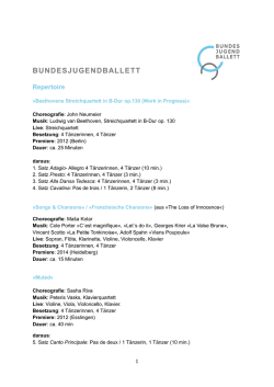 Repertoire 2015/2016 - Bundesjugendballett