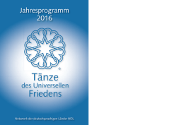 Jahresprogramm - T&auml;nze des Universellen Friedens