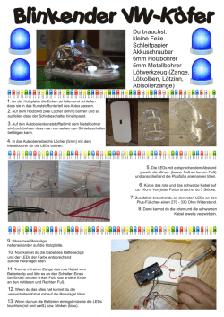 Du brauchst: kleine Feile Schleifpapier Akkuschrauber 6mm