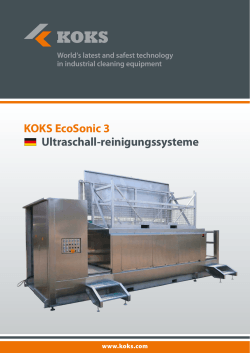KOKS EcoSonic 3 Ultraschall-reinigungssysteme