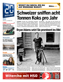 Schweizer sni en acht Tonnen Koks pro Jahr