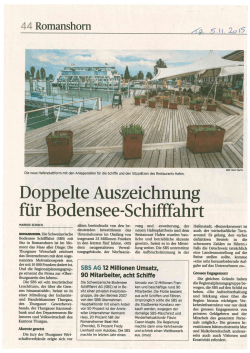 Doppelte Auszeichnung f&uuml;r Bodensee-Schifffahrt