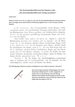 Die Zentripetalkraftformel bei Newton oder