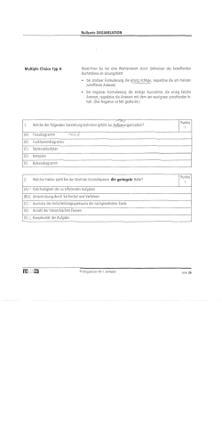 Nullserie ORGANISATION Multiple Choice Typ A Bezeichnen