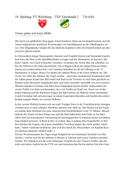 18. Spieltag: FT Würzburg – TSV Gnodstadt 2 7:0 (4:0)