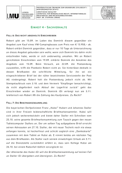 Einheit 04 SV 6, 7, 8 - Juristische Fakult&auml;t