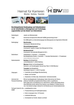 HDBW Fact Sheet