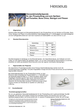 Glanzedelmetallpr&auml;parate f&uuml;r den Pinselauftrag und zum Spritzen