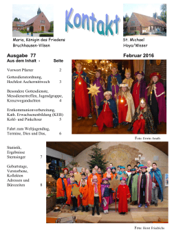 Ausgabe 77 Februar 2016 - Kath. Kirche Hoya Bruchhausen