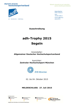 adh-Trophy 2015 Segeln