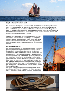 Segeln auf einem Traditionsschiff Der Zweimaster Nordstjernen ist