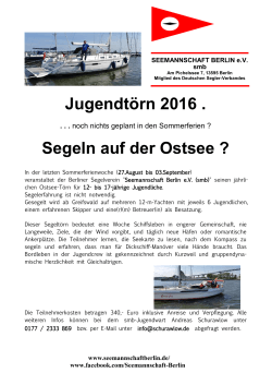 smb-Jugendtoern-2016 - Berliner Segler