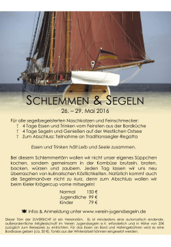 SCHLEMMEN & SEGELN - Verein Jugendsegeln eV
