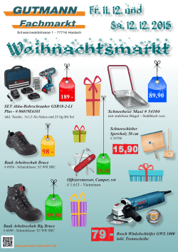 Weihnachtsmarkt - Gnädig Fachmarkt | Gutmann Fachmarkt