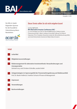 Inhalt Diesen Termin sollten Sie sich nicht entgehen lassen