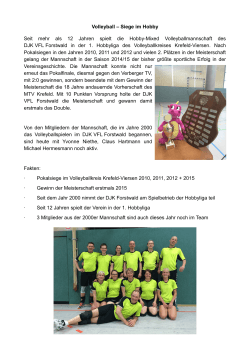 Unsere Hobby-Mixed Volleyballmannschaft - DJK-VFL