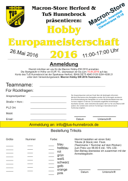 Hobby Europameisterschaft 2016